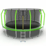 Батут с внутренней сеткой и лестницей EVO JUMP Cosmo 16ft (Green)