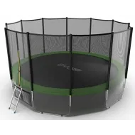 Батут с внешней сеткой и лестницей EVO JUMP External 16ft (Green) + нижняя сеть