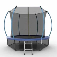 Батут для дачи с сеткой EVO JUMP Internal 10ft (Blue) с внутренней сеткой и лестницей + нижняя сеть