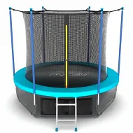 Батут для дачи с сеткой EVO JUMP Internal 12ft (Wave) с внутренней сеткой + нижняя сеть