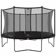 Батут для дачи с сеткой BERG Favorit Regular 430 Black + защитная сетка Safety Net Comfort