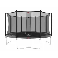 Батут для дачи с сеткой BERG Favorit Grey 430 + защитная сетка Safety Net Comfort