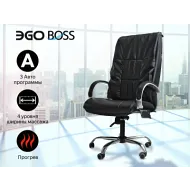 Офисное массажное кресло EGO BOSS EG1001 LKFO АНТРАЦИТ (Арпатек)