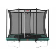 Батут для дачи с сеткой BERG Ultim Favorit Regular 280 Green + защитная сетка Safety Net Comfort