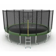 Батут с внешней сеткой и лестницей EVO JUMP External 16ft (Green)